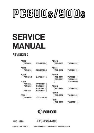 Сервисная инструкция Canon PC-800s, PC-900s ― Manual-Shop.ru