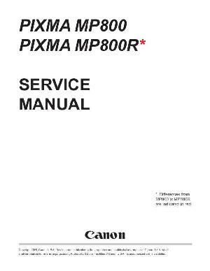 Service manual Canon Pixma MP800, MP800R ― Manual-Shop.ru