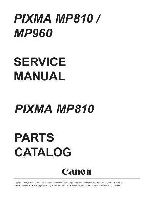 Service manual Canon Pixma MP810, MP960 ― Manual-Shop.ru