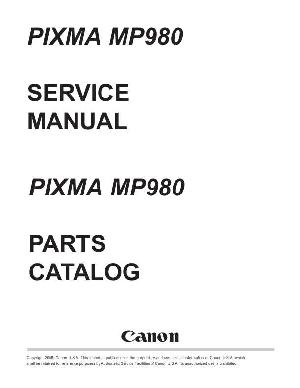 Service manual Canon Pixma MP980 ― Manual-Shop.ru