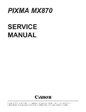 Service manual Canon Pixma MX870 ― Manual-Shop.ru
