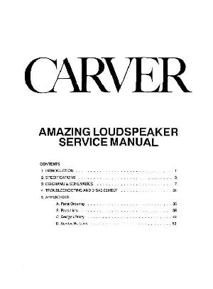 Сервисная инструкция Carver ALS ― Manual-Shop.ru