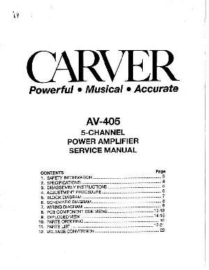 Service manual Carver AV-405 ― Manual-Shop.ru