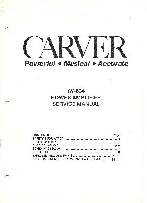 Service manual Carver AV-634 ― Manual-Shop.ru