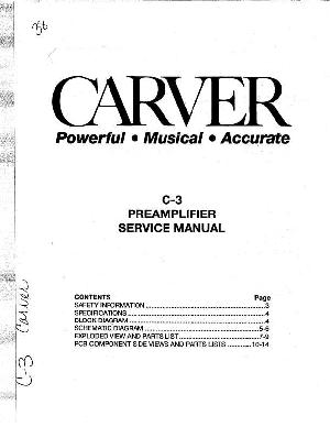 Сервисная инструкция Carver C-3 ― Manual-Shop.ru