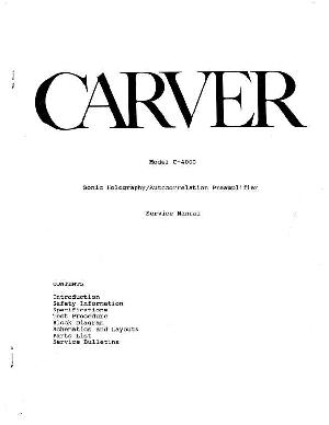 Service manual Carver C-4000 ― Manual-Shop.ru