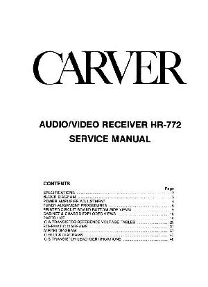 Service manual Carver HR-772 ― Manual-Shop.ru