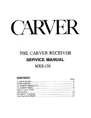 Service manual Carver MXR-130 ― Manual-Shop.ru