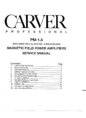 Service manual Carver PM-1.5L ― Manual-Shop.ru