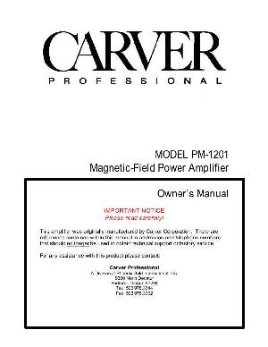 Service manual Carver PM-1201 ― Manual-Shop.ru