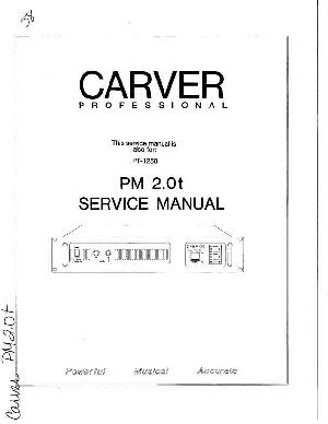 Service manual Carver PM-2.0T ― Manual-Shop.ru