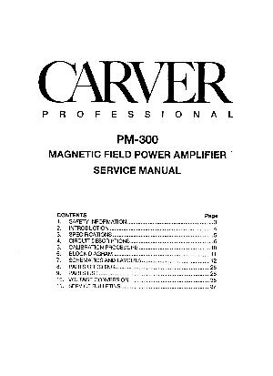 Сервисная инструкция Carver PM-300 ― Manual-Shop.ru