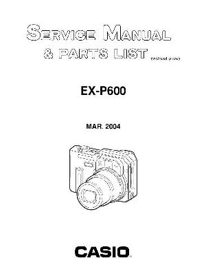 Service manual Casio EX-P600 ― Manual-Shop.ru