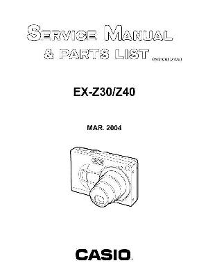 Service manual Casio EX-Z30, EX-Z40 ― Manual-Shop.ru