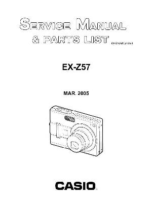 Service manual Casio EX-Z57 ― Manual-Shop.ru