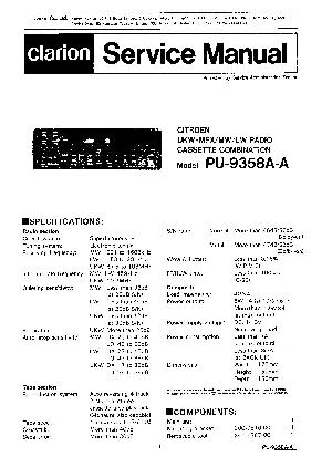 Service manual Clarion PU-9358A ― Manual-Shop.ru