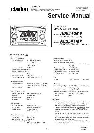 Service manual Clarion ADB340MP, ADB341MP ― Manual-Shop.ru