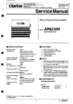 Service manual Clarion APA2104 ― Manual-Shop.ru