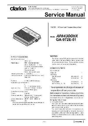 Service manual Clarion APA4300HX ― Manual-Shop.ru