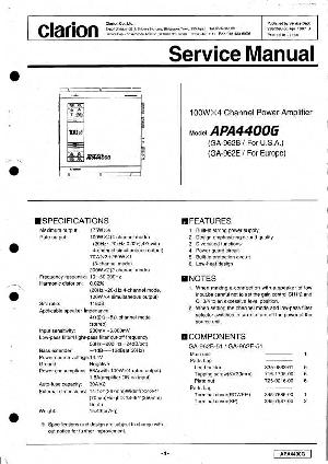 Service manual Clarion APA4400G ― Manual-Shop.ru