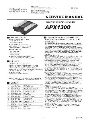 Service manual Clarion APX1300 ― Manual-Shop.ru