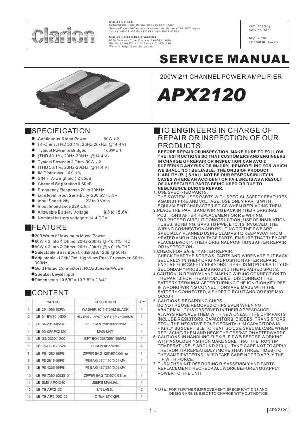 Service manual Clarion APX2120 ― Manual-Shop.ru
