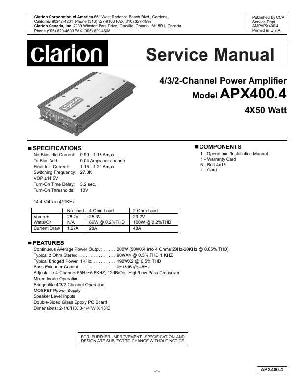 Service manual Clarion APX400.4 ― Manual-Shop.ru