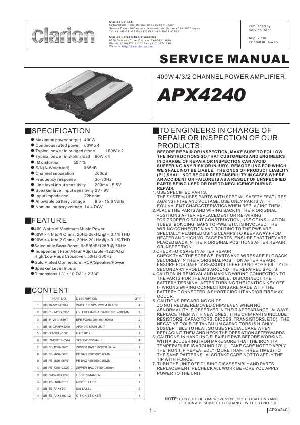 Service manual Clarion APX4240 ― Manual-Shop.ru