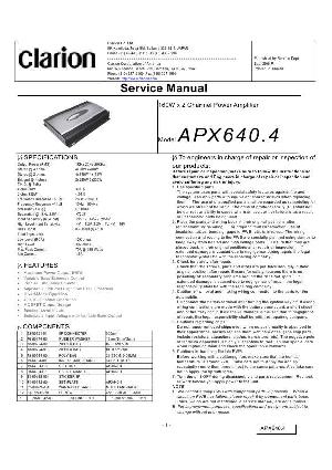 Service manual Clarion APX640.4 ― Manual-Shop.ru