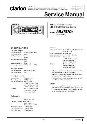 Сервисная инструкция Clarion ARX7570Z ― Manual-Shop.ru