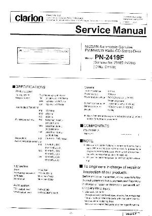 Service manual Clarion AV700 (PN-2419F для NISSAN) ― Manual-Shop.ru