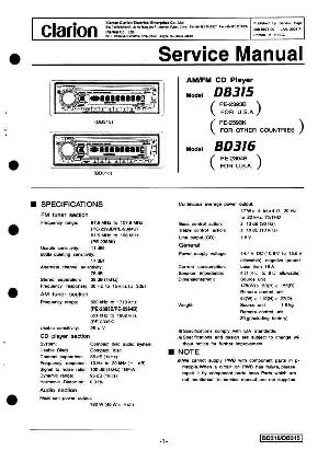 Service manual Clarion BD316, DB315 ― Manual-Shop.ru
