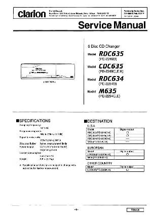 Сервисная инструкция Clarion CDC635 ― Manual-Shop.ru