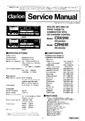 Service manual Clarion CRH81R, CRH91R (PE-9438A, PE-9439A) ― Manual-Shop.ru