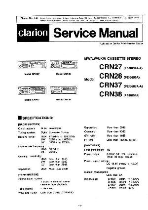 Service manual Clarion CRN27, CRN28, CRN37, CRN38 ― Manual-Shop.ru
