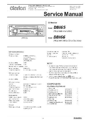 Сервисная инструкция Clarion DB165, DB166 ― Manual-Shop.ru