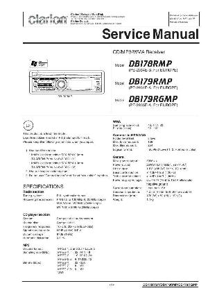 Сервисная инструкция Clarion DB178RMP, DB179RMP, DB179RGMP ― Manual-Shop.ru