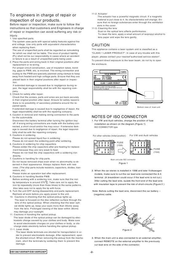 clarion db 188rmp инструкцию