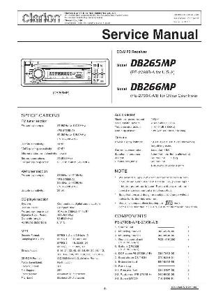 Сервисная инструкция Clarion DB265MP, DB266MP ― Manual-Shop.ru