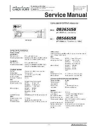 Сервисная инструкция Clarion DB365USB, DB566USB ― Manual-Shop.ru