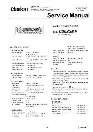 Сервисная инструкция Clarion DB625MP ― Manual-Shop.ru