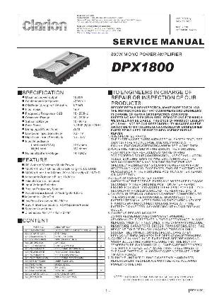 Service manual Clarion DPX1800 ― Manual-Shop.ru