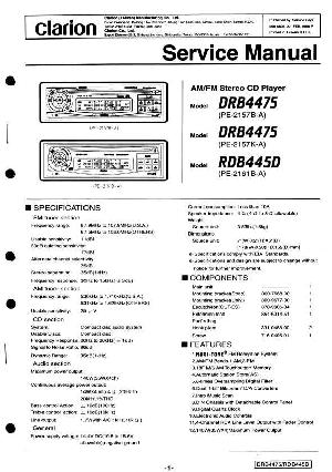 Сервисная инструкция Clarion DRB4475 ― Manual-Shop.ru