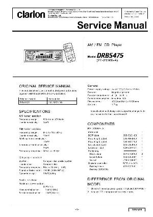 Сервисная инструкция Clarion DRB5475 ― Manual-Shop.ru