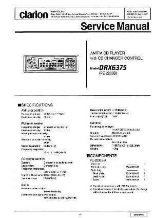 Сервисная инструкция Clarion DRX6375 ― Manual-Shop.ru