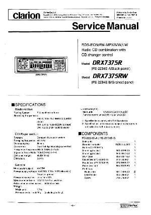 Сервисная инструкция Clarion DRX-7375R, DRX-7375RW ― Manual-Shop.ru