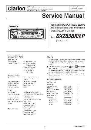 Сервисная инструкция Clarion DXZ838RMP ― Manual-Shop.ru