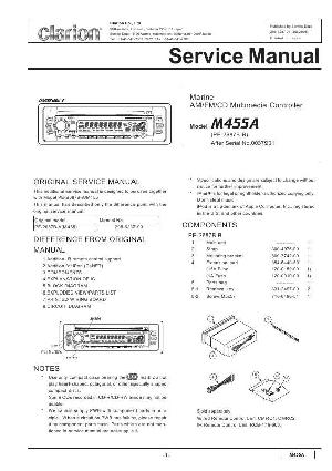 Сервисная инструкция Clarion M455A ― Manual-Shop.ru