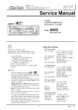 Сервисная инструкция Clarion M475 ― Manual-Shop.ru