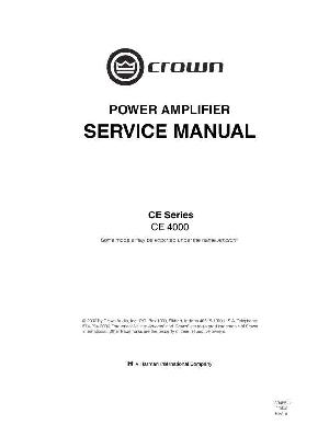 Сервисная инструкция Crown CE-4000 ― Manual-Shop.ru